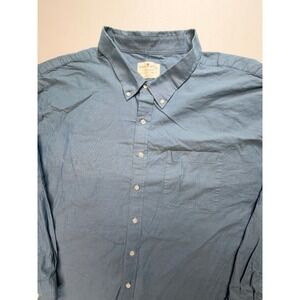 Oak Hill Men's Easy Stretch Classic Fit Button‎ Down Shirt Blue Size 22 37/38